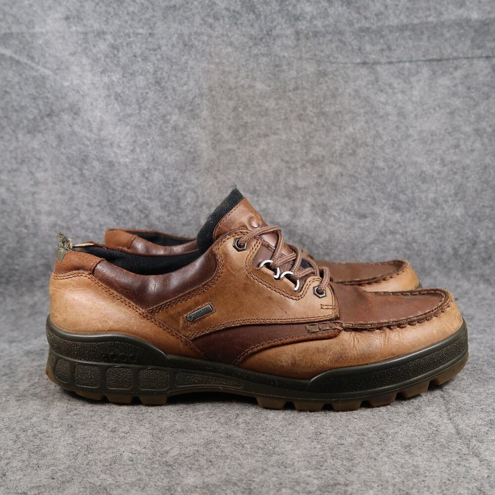 Ecco Shoes Mens 46 Derby Sneakers Leather Vintage Retro Track Footwear Lace Up